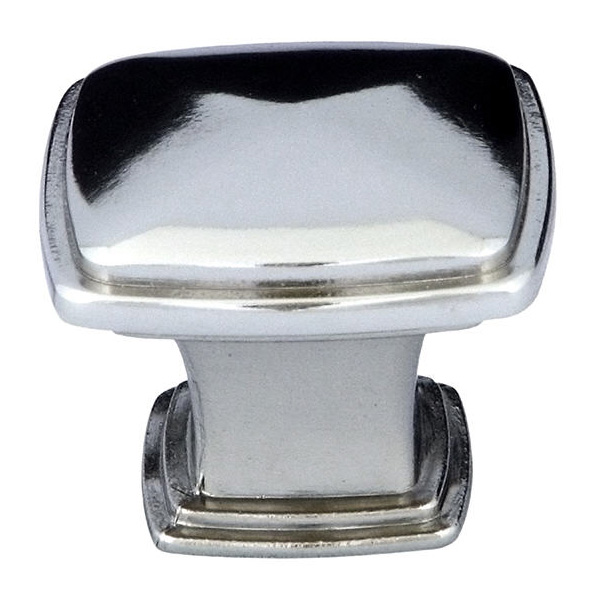 Knob - Transitional Square - 1" - Nickel